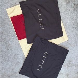 Two large Gucci boot storage bags or purse